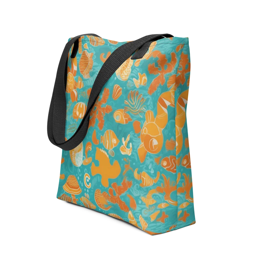 Tidepool Tangerine on Tote Bag — Front