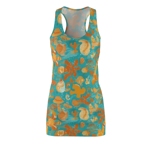 Tidepool Tangerine on a Racerback Dress