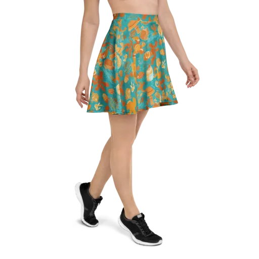 Tidepool Tangerine on a Skater Skirt