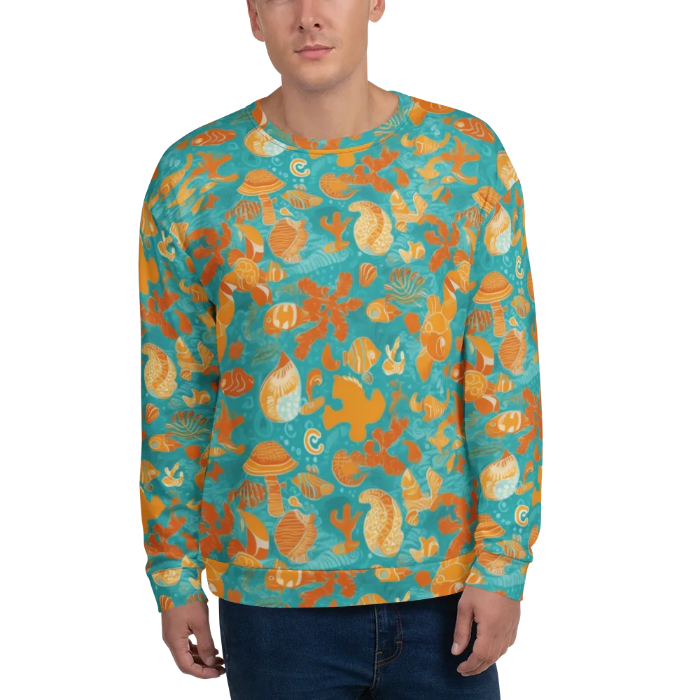 Tidepool Tangerine on Sweatshirt — Front