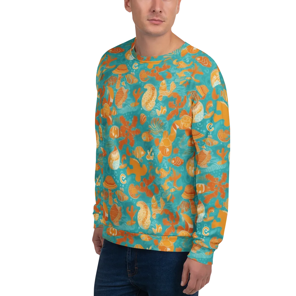 Tidepool Tangerine on Sweatshirt — Left Front