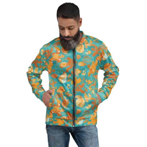Tidepool Tangerine on a Bomber Jacket