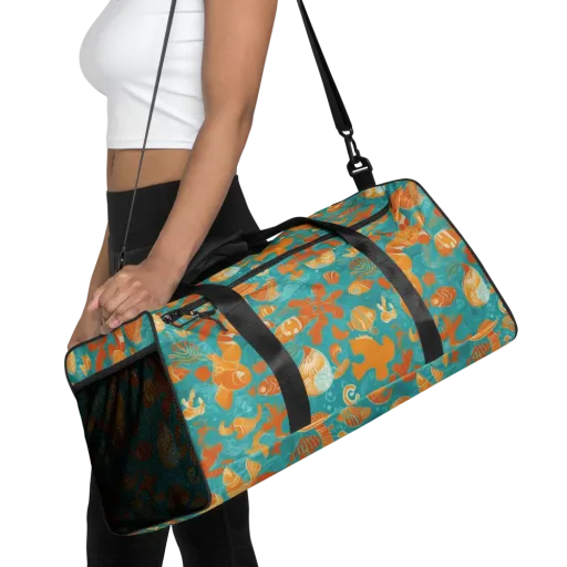 Tidepool Tangerine on a Duffle Bag
