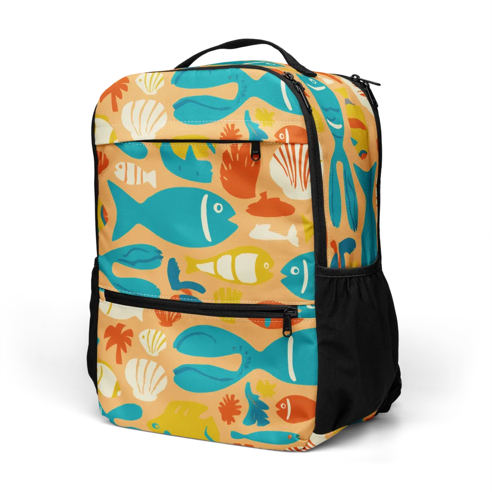 Marigold Lagoon on Utility Backpack — Left Front