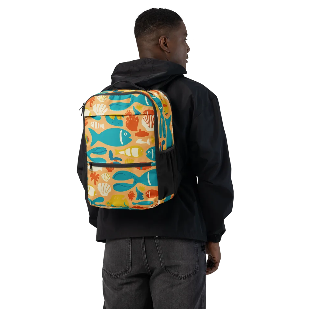 Marigold Lagoon on Utility Backpack — Back