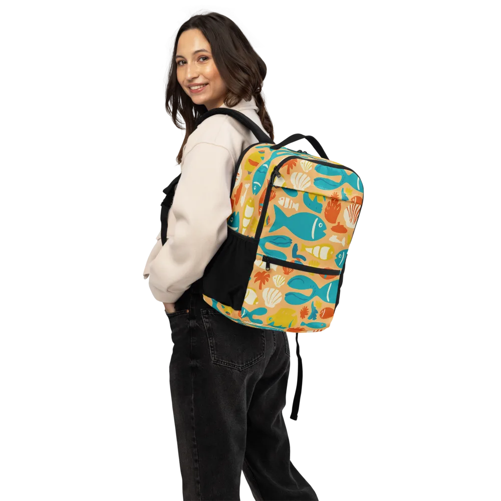 Marigold Lagoon on Utility Backpack — Back