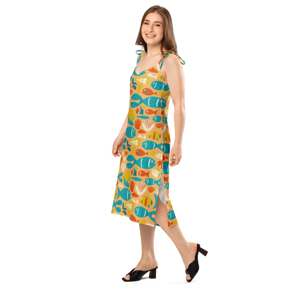 Marigold Lagoon on Slip Dress — Left Front