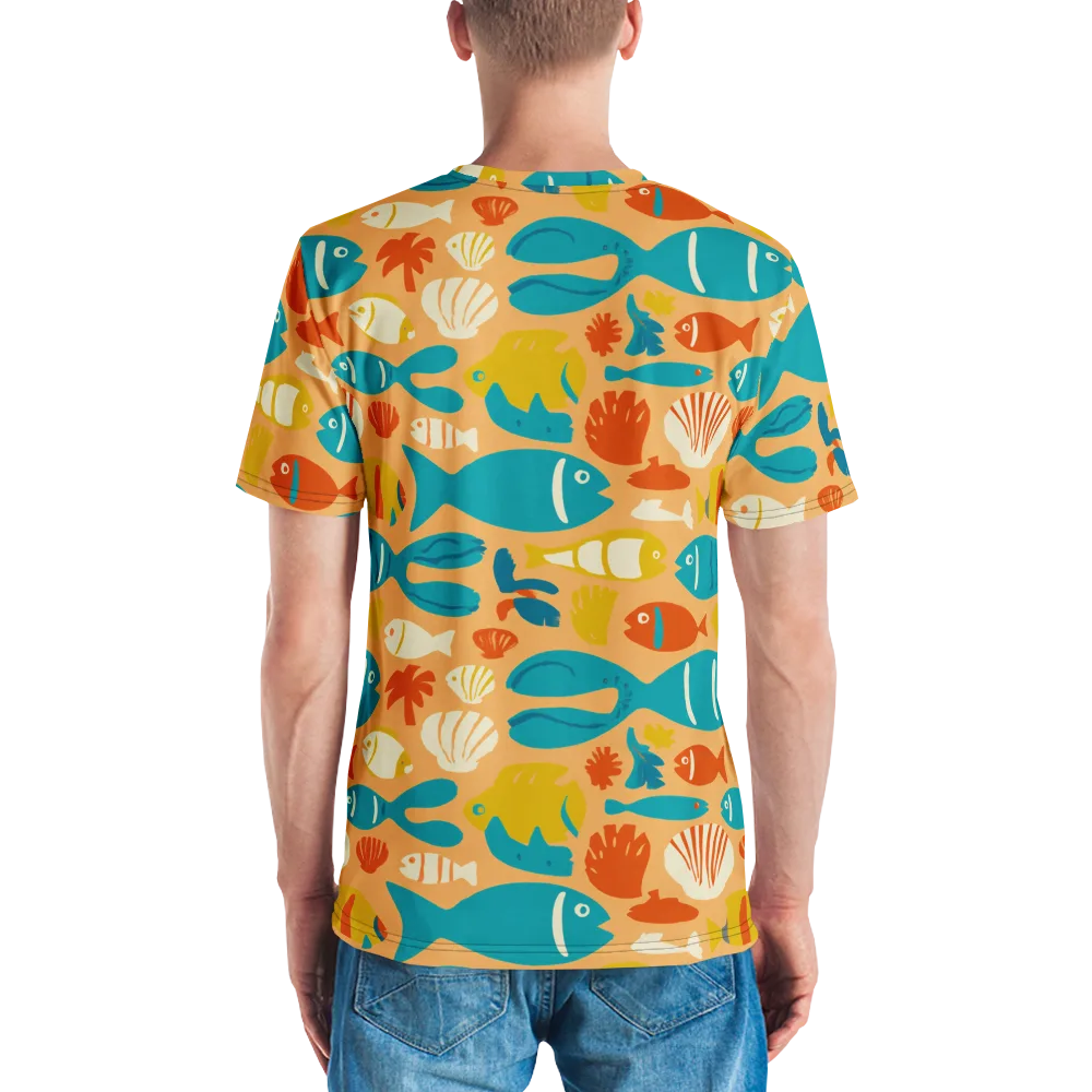 Marigold Lagoon on Men's Crew Neck T-Shirt — Back