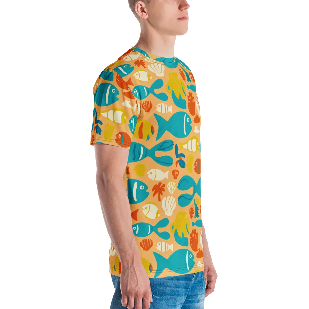 Marigold Lagoon on Men's Crew Neck T-Shirt — Right