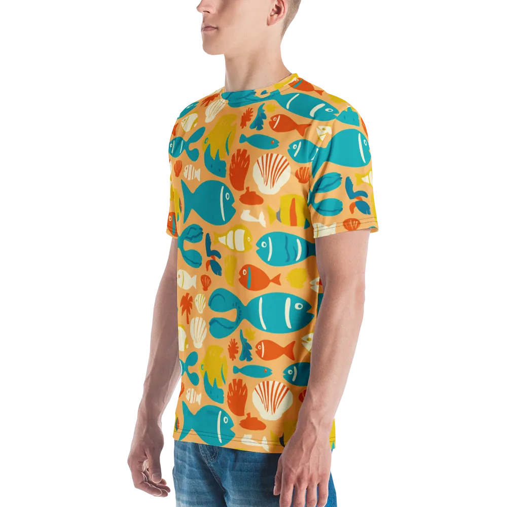 Marigold Lagoon on Men's Crew Neck T-Shirt — Left