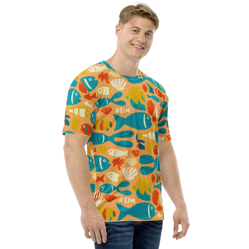 Marigold Lagoon on Men's Crew Neck T-Shirt — Right