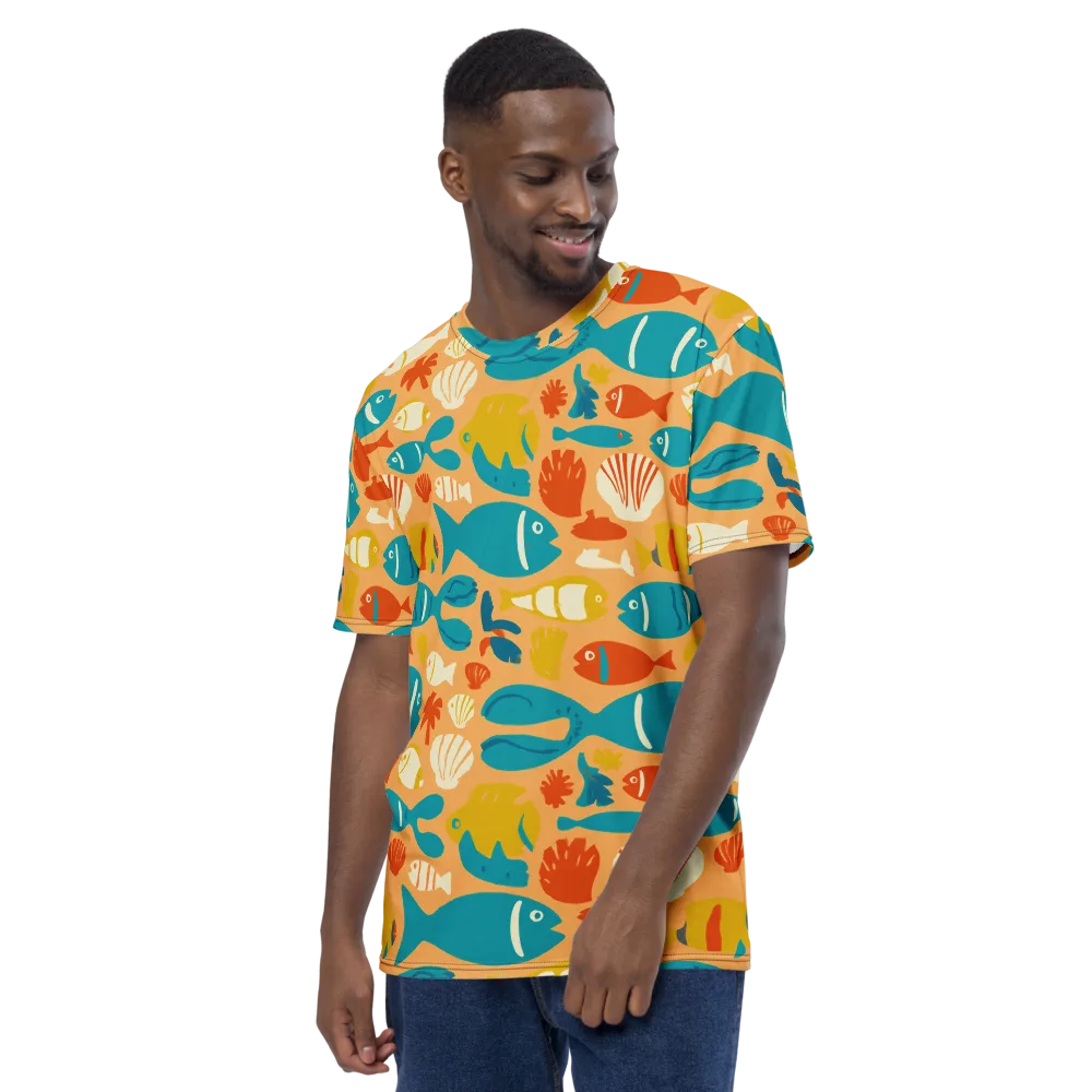 Marigold Lagoon on Men's Crew Neck T-Shirt — Left