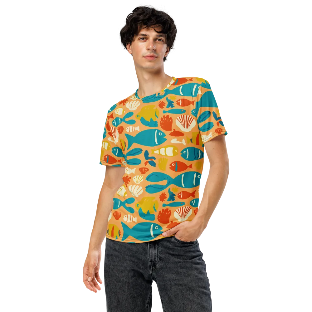 Marigold Lagoon on Men's Crew Neck T-Shirt — Front