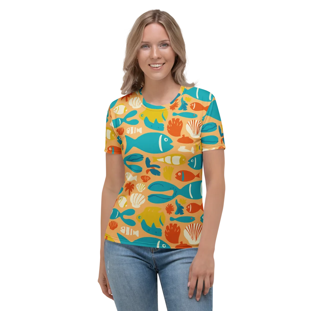 Marigold Lagoon on Women's Crew Neck T-Shirt — Front