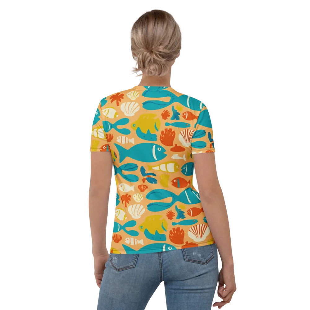 Marigold Lagoon on Women's Crew Neck T-Shirt — Back