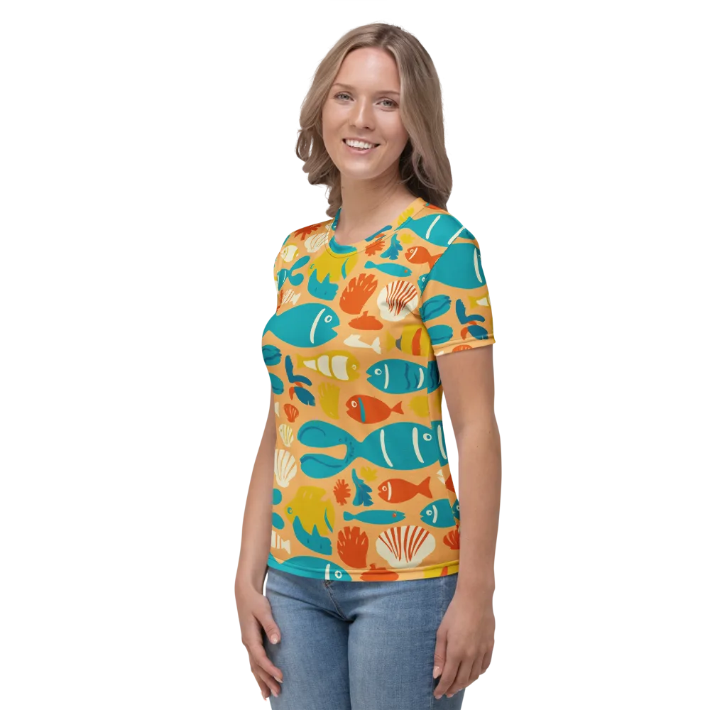 Marigold Lagoon on Women's Crew Neck T-Shirt — Left