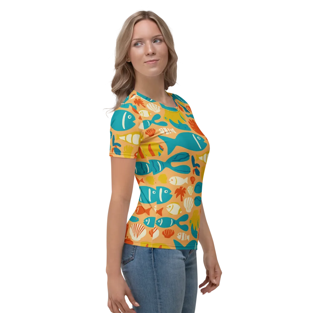 Marigold Lagoon on Women's Crew Neck T-Shirt — Right