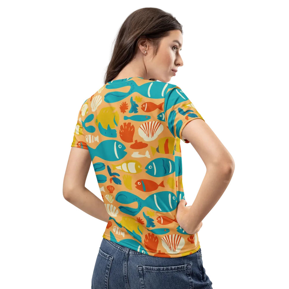 Marigold Lagoon on Women's Crew Neck T-Shirt — Back