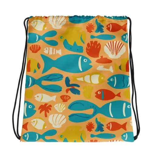 Marigold Lagoon on a Drawstring Bag