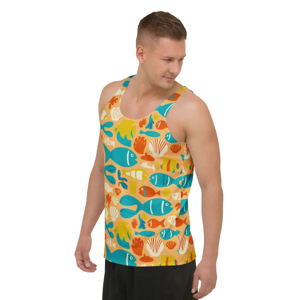 Marigold Lagoon on Men's Tank Top — Left Front