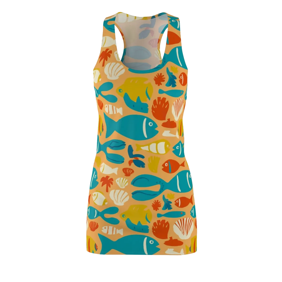 Marigold Lagoon on Racerback Dress — Front
