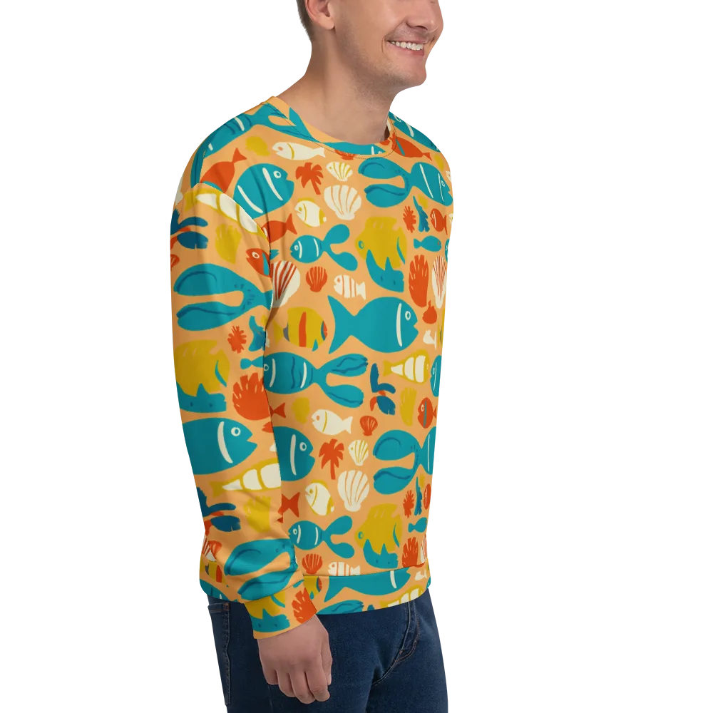 Marigold Lagoon on Sweatshirt — Right Front
