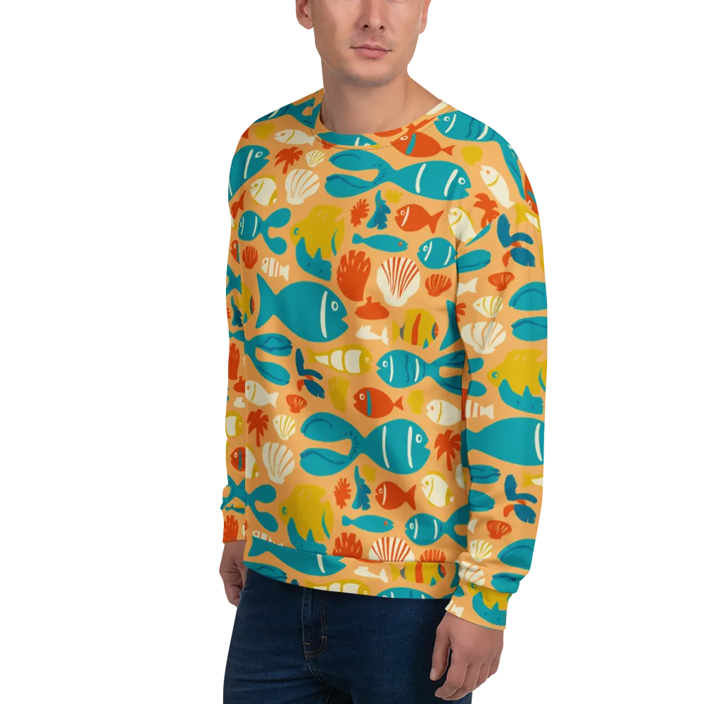 Marigold Lagoon on Sweatshirt — Left Front