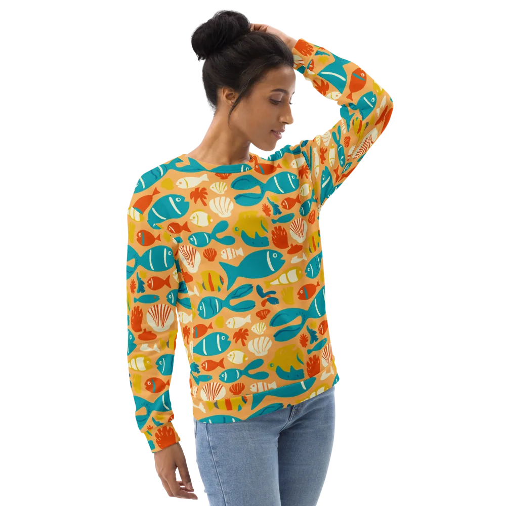 Marigold Lagoon on Sweatshirt — Right Front
