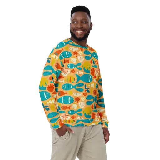 Marigold Lagoon on a Sweatshirt