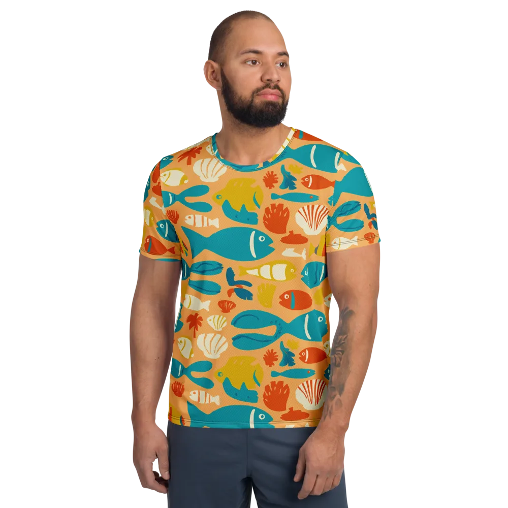 Marigold Lagoon on Men's Athletic T-Shirt — Front