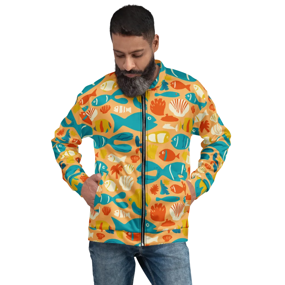 Marigold Lagoon on Bomber Jacket — Front
