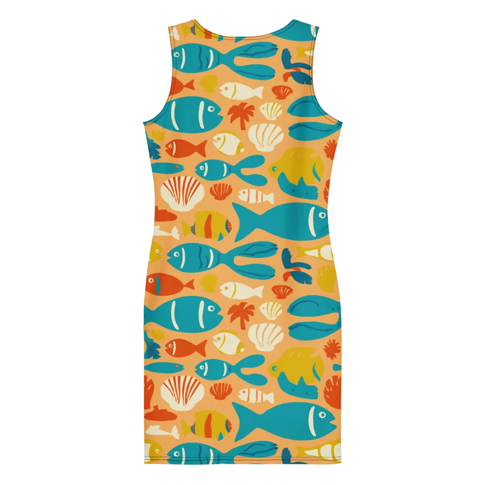 Marigold Lagoon on Bodycon Dress — Back