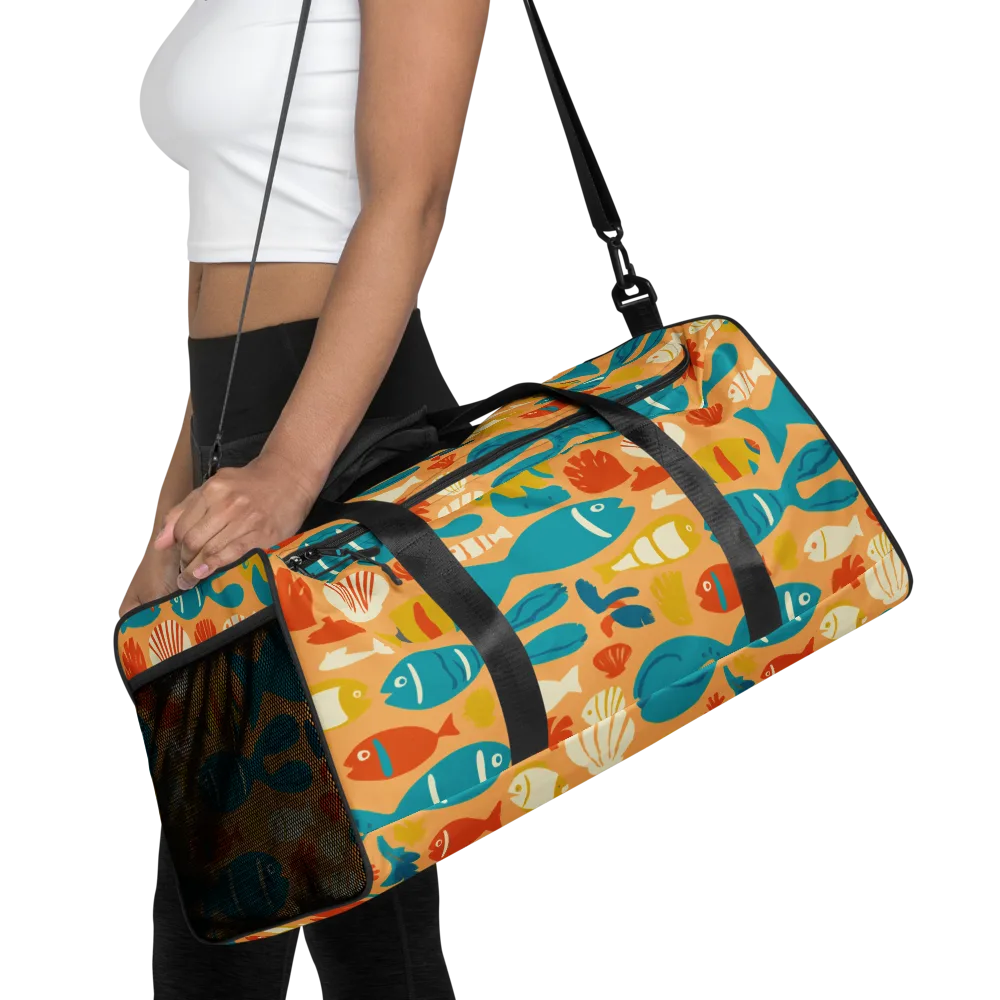 Marigold Lagoon on Duffle Bag — Front
