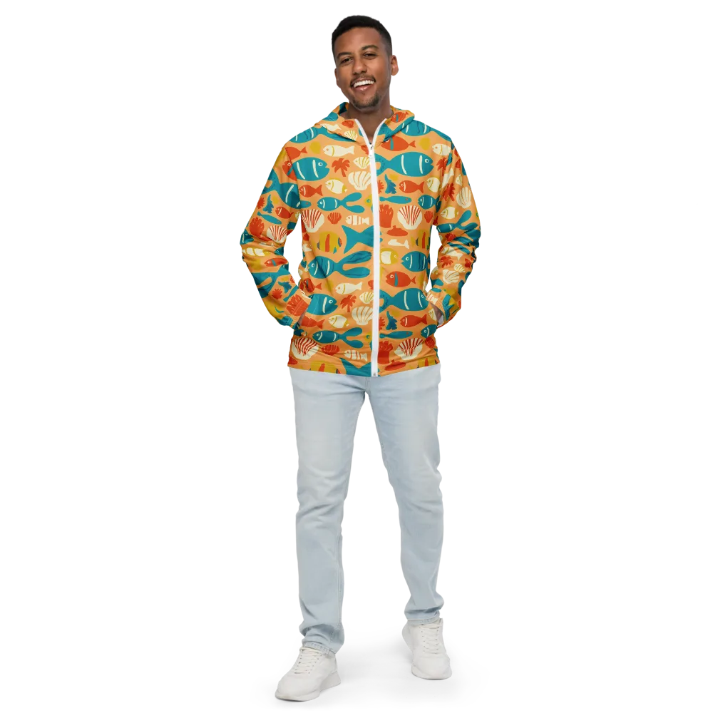 Marigold Lagoon on Men's Windbreaker — Front