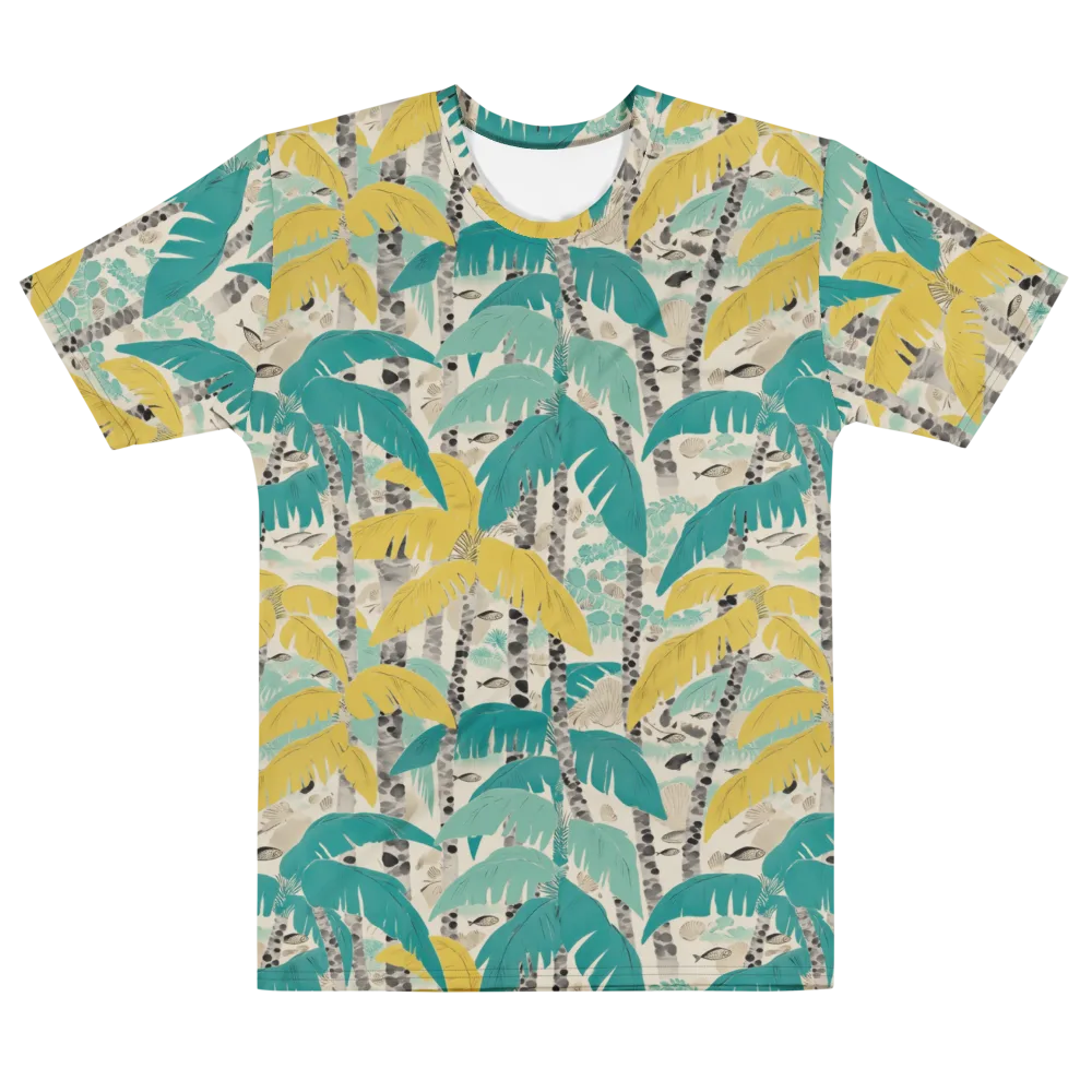 Lagoon Canopy on Men's Cotton Crew Neck T-Shirt — Front