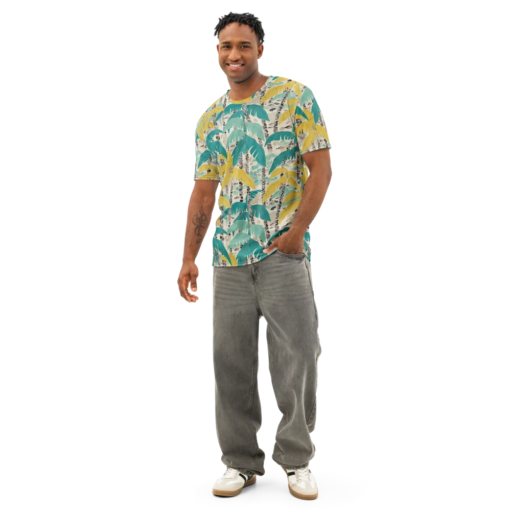 Lagoon Canopy on Men's Cotton Crew Neck T-Shirt — Front