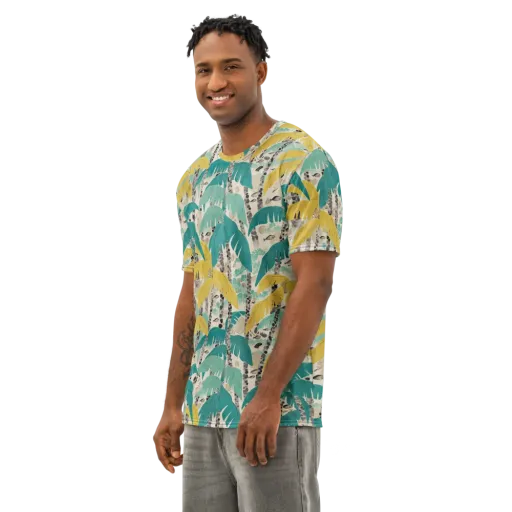 Lagoon Canopy on a Men's Cotton Crew Neck T-Shirt