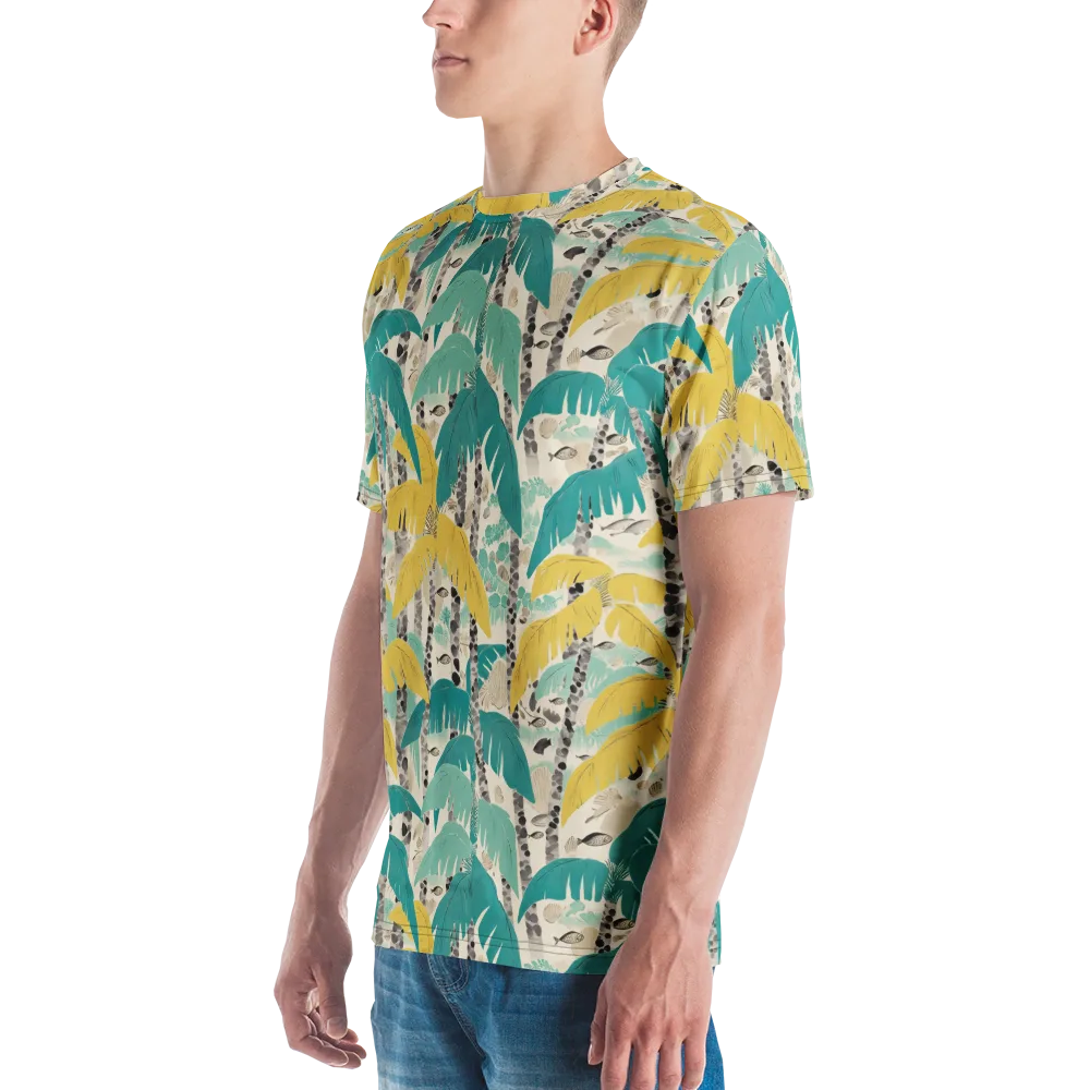 Lagoon Canopy on Men's Crew Neck T-Shirt — Left