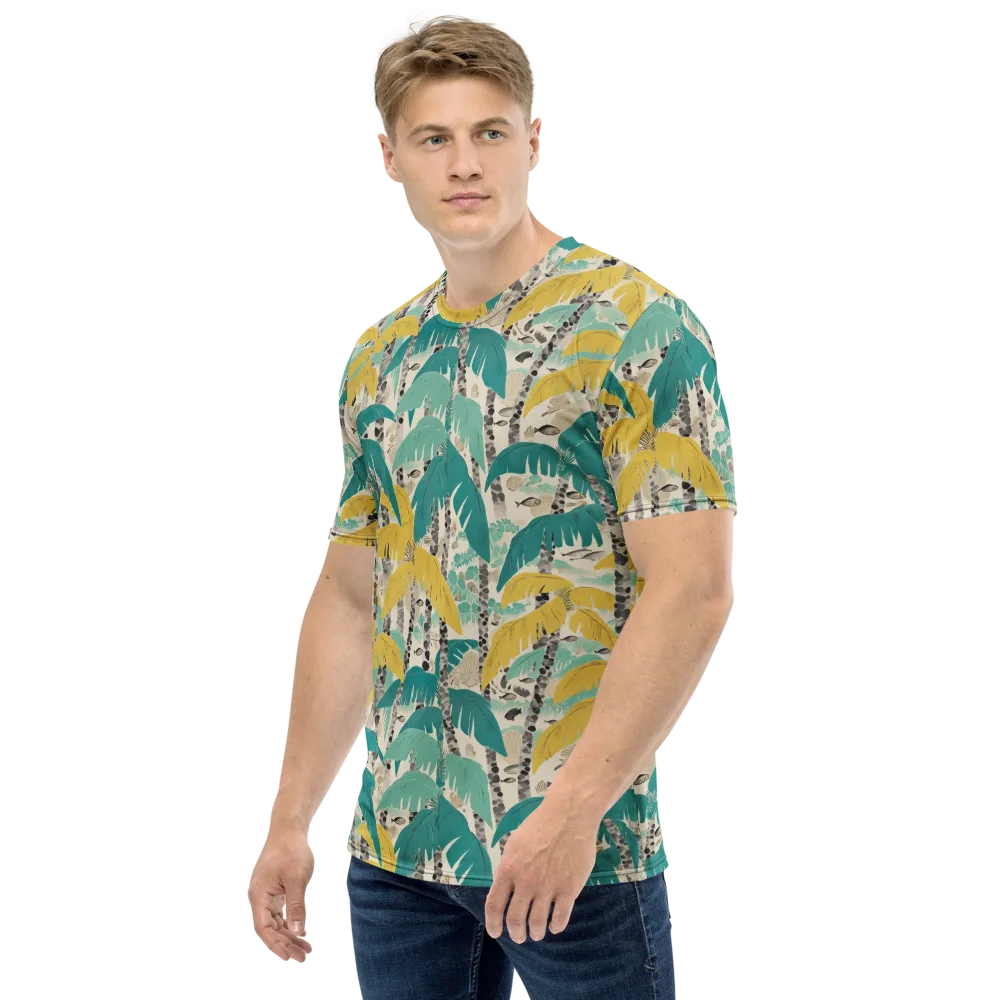Lagoon Canopy on Men's Crew Neck T-Shirt — Left