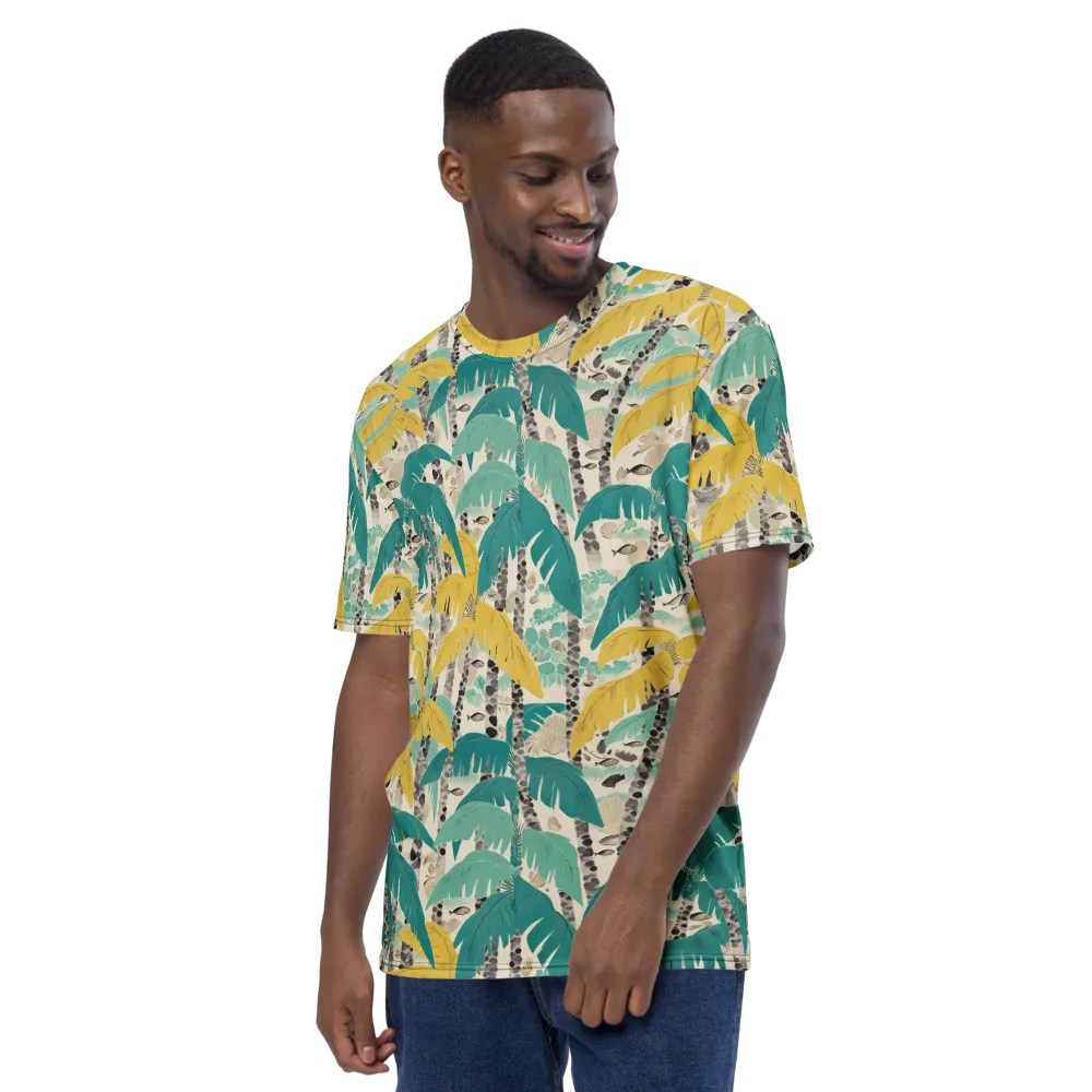 Lagoon Canopy on Men's Crew Neck T-Shirt — Left