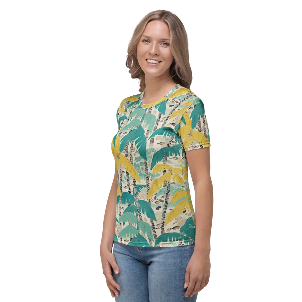 Lagoon Canopy on Women's Crew Neck T-Shirt — Left