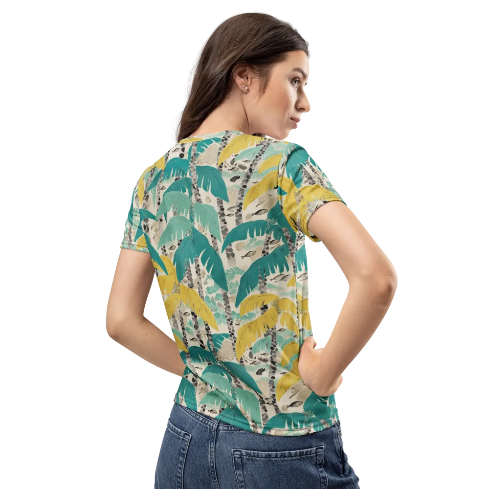 Lagoon Canopy on Women's Crew Neck T-Shirt — Back