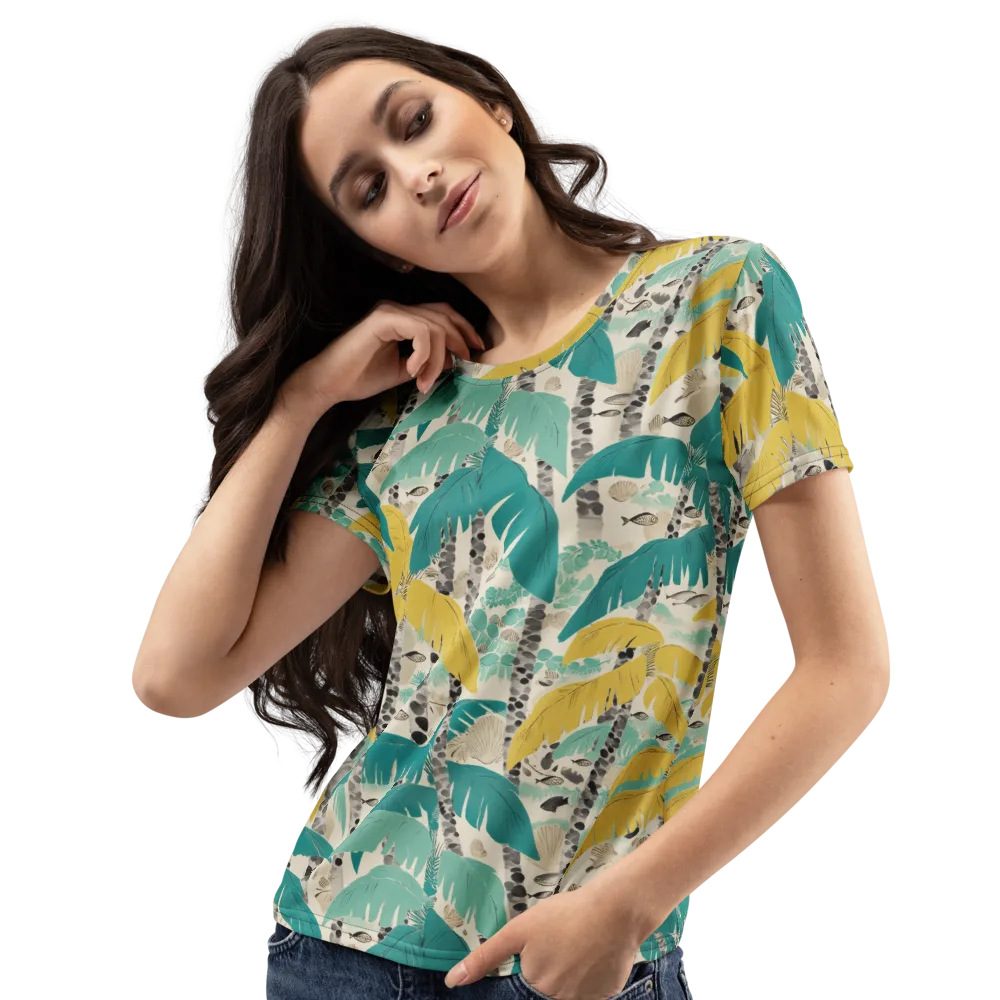 Lagoon Canopy on Women's Crew Neck T-Shirt — Left Front