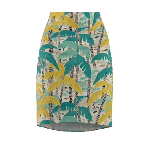 Lagoon Canopy on a Pencil Skirt