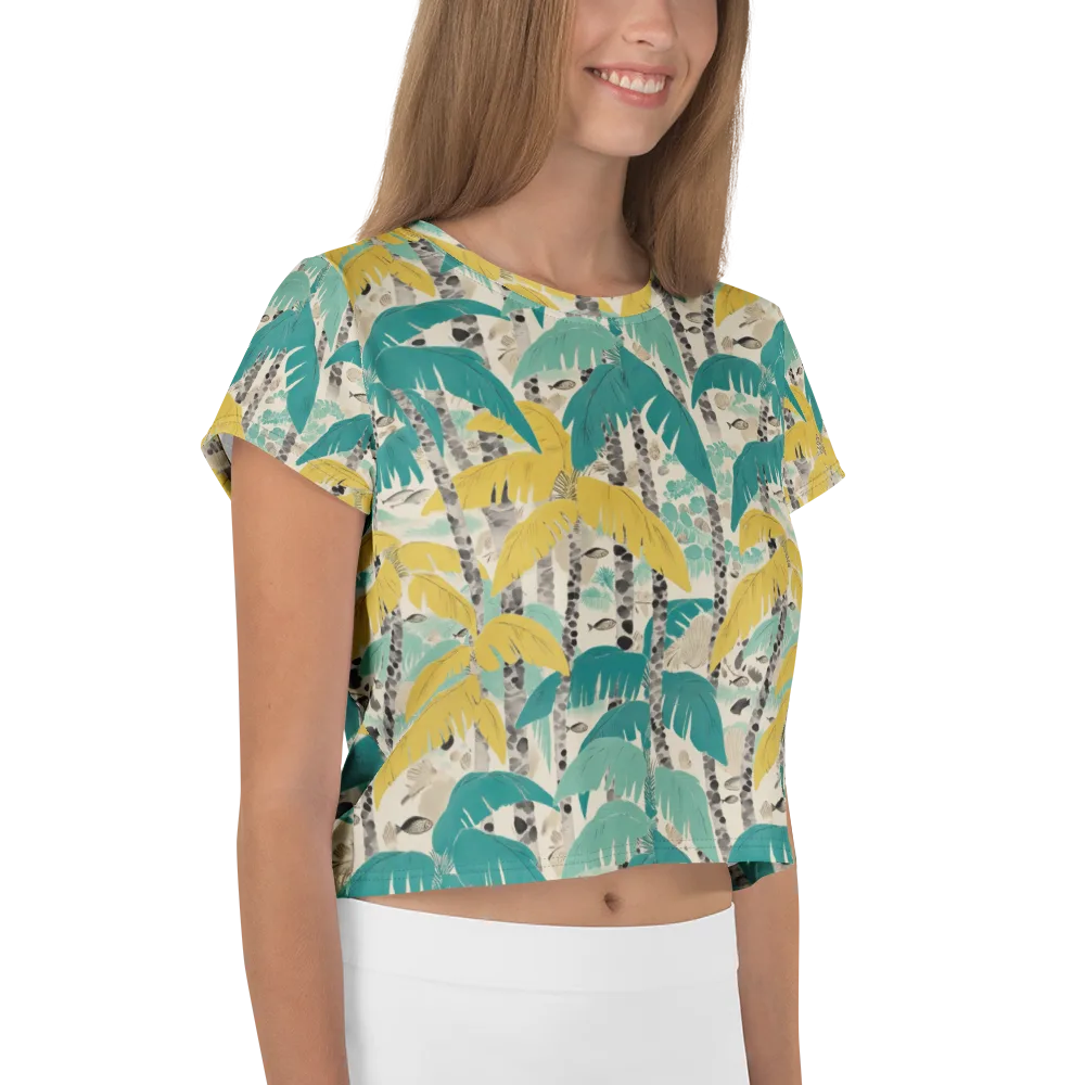 Lagoon Canopy on Crop Tee — Right