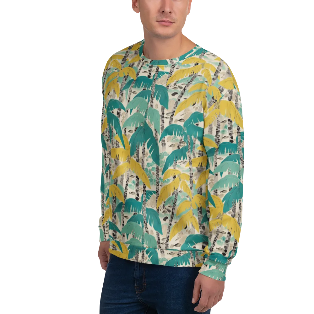 Lagoon Canopy on Sweatshirt — Left Front