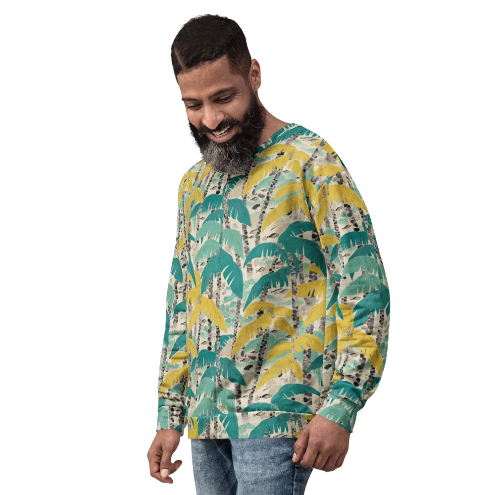 Lagoon Canopy on Sweatshirt — Left Front