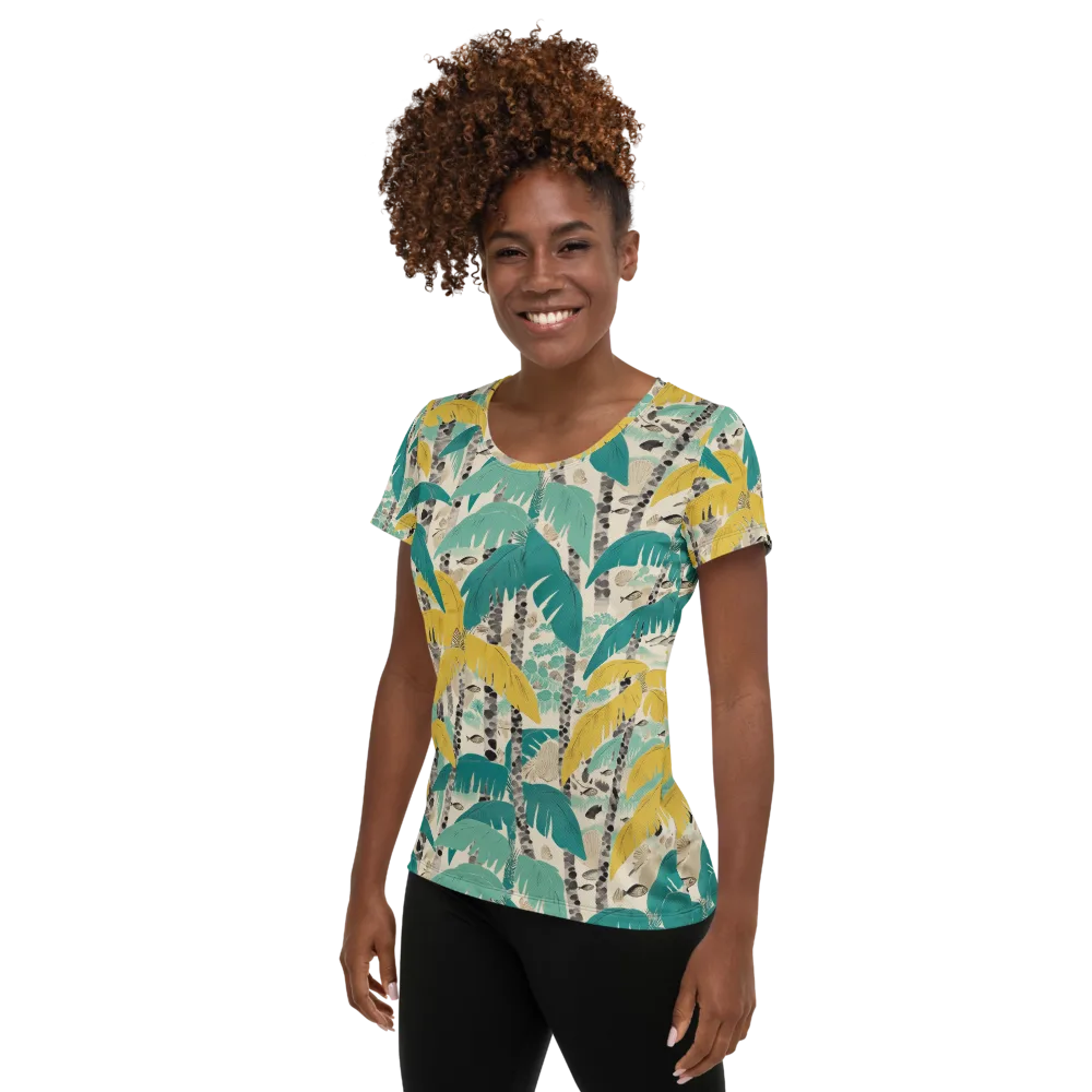 Lagoon Canopy on Women's Athletic T-Shirt — Left