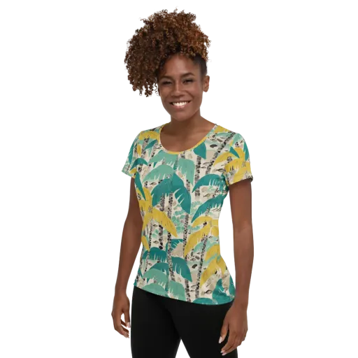 Lagoon Canopy on a Women's Athletic T-Shirt