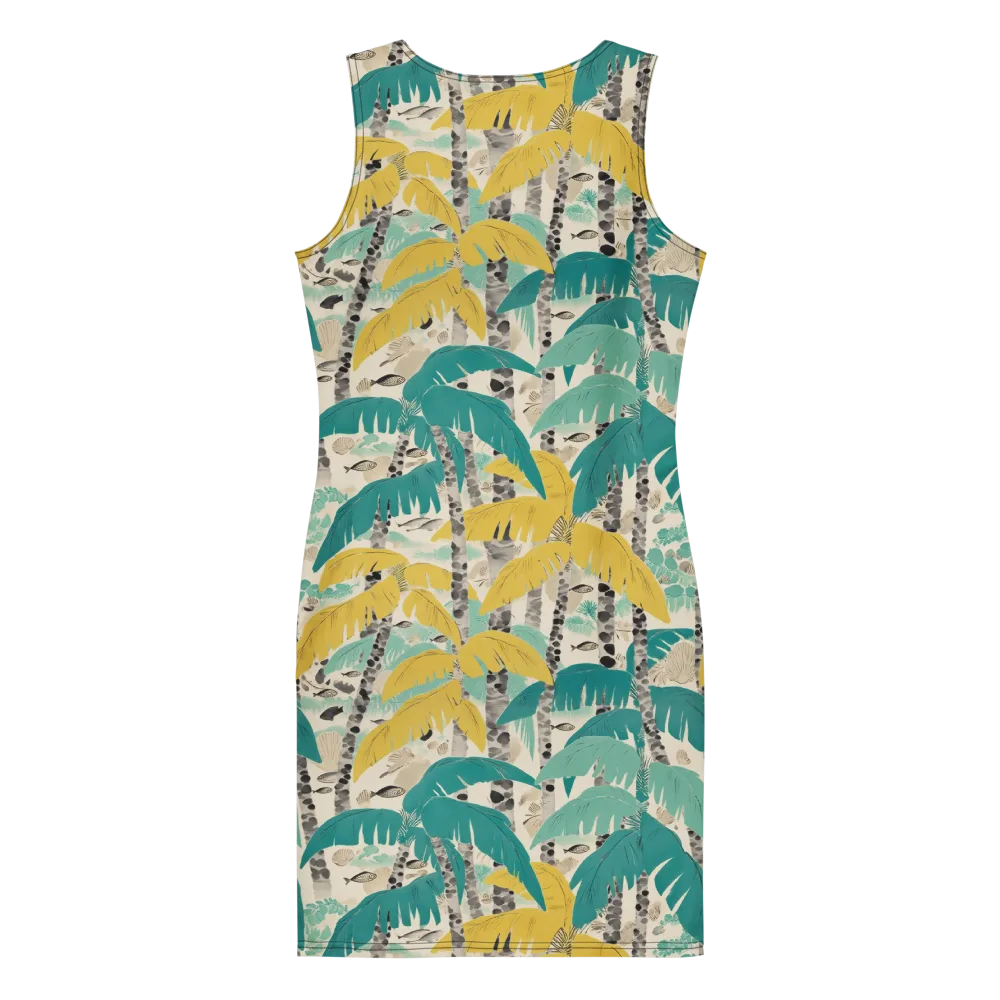 Lagoon Canopy on Bodycon Dress — Back